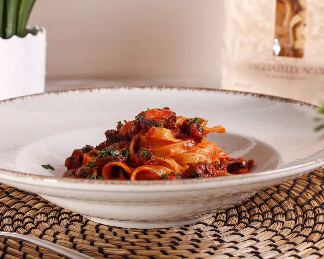 Tagliatelle al ragù di polpo